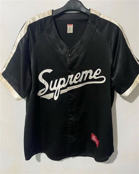 supreme baseball jersey lv|supreme satin baseball jersey.